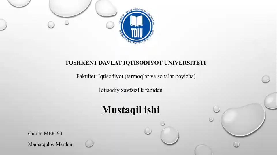 Inson taraqqiyotini ta'minlash va ijtimoiy xavfsizlik o‘rtasidagi bog‘liqlik masalalari