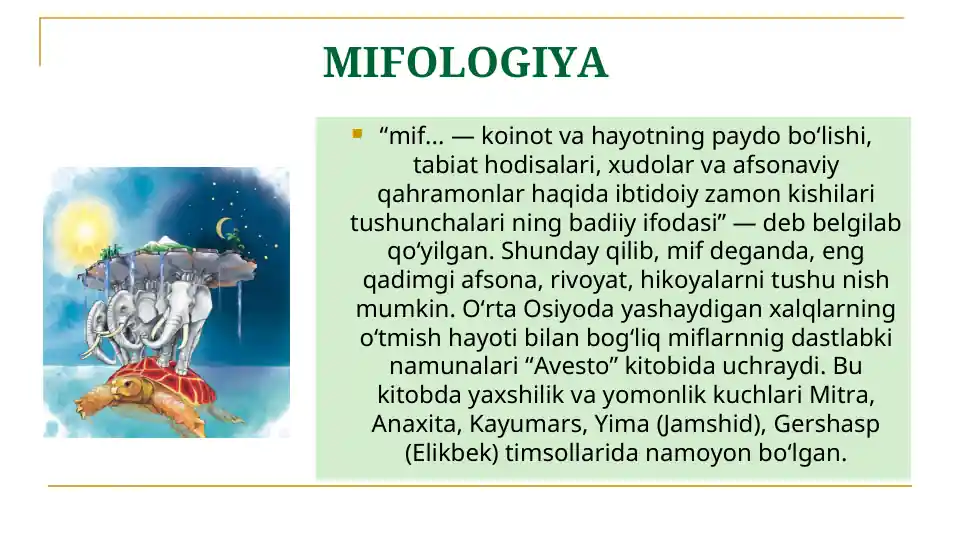 Mifologiya va Totemizm