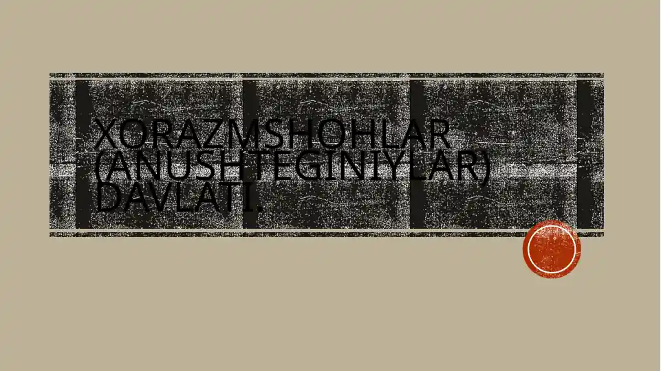 Xorazmshohlar (Anushteginiylar) davlati