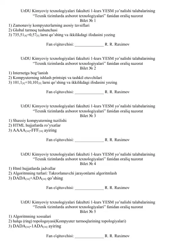 taqdimotlar-informatika-va-at-texnik-tizimlarda-axborot-texnologiyalari-fanidan-oraliq-nazorat-bilet-no-3