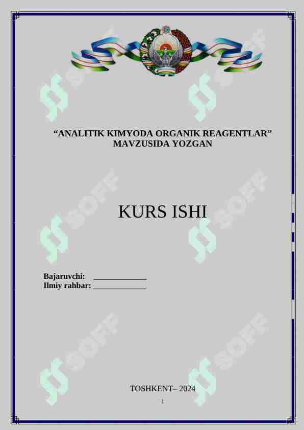 Analitik kimyoda organik reagentlar
