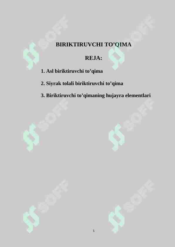 Biriktiruvchi to’qima