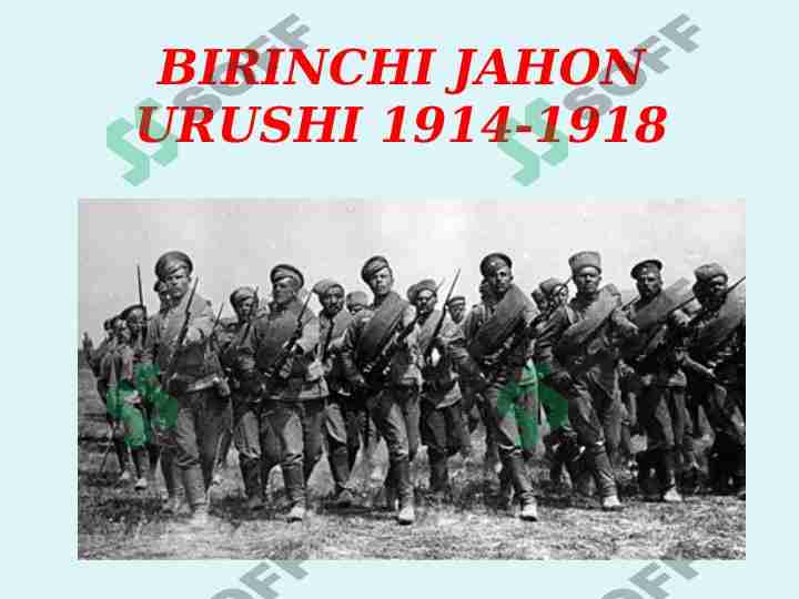 Birinchi jahon urushi 1914-1918