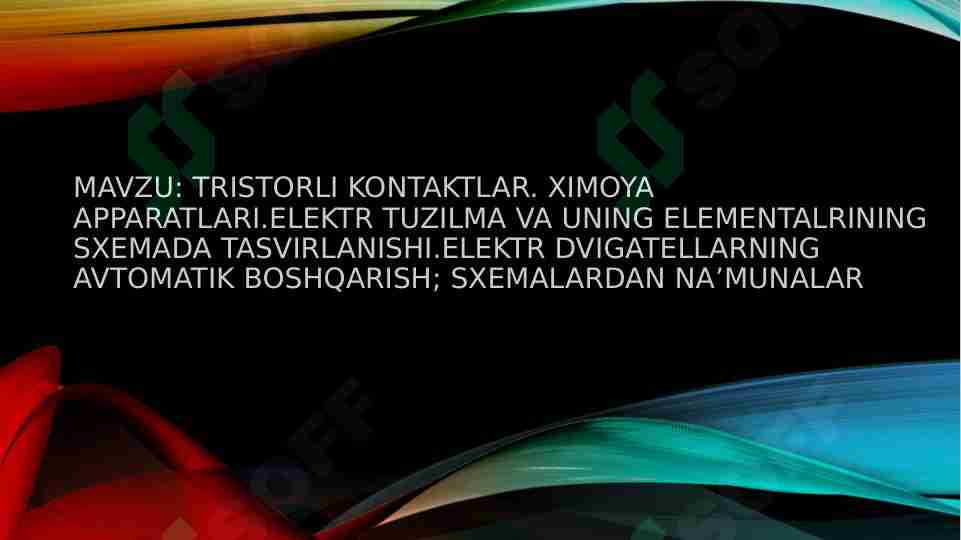 Tristorli kontaktlar