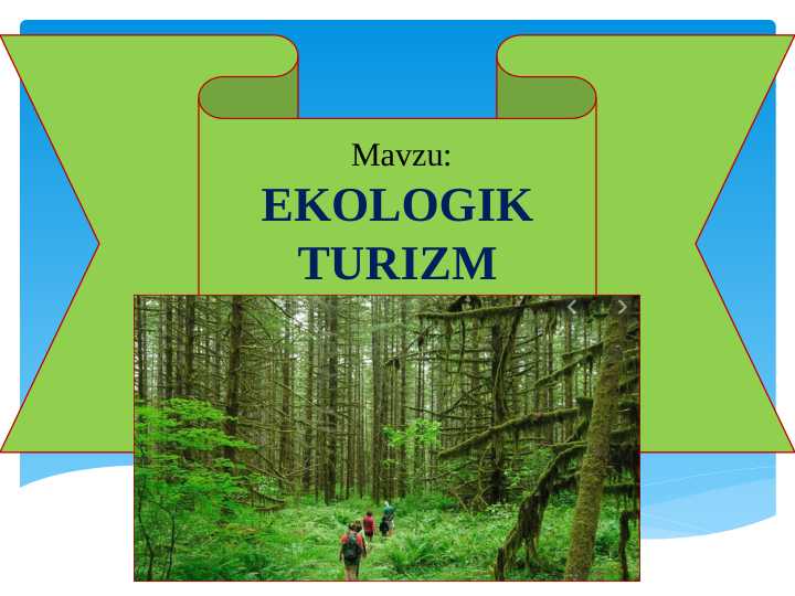 EKOLOGIK TURIZM