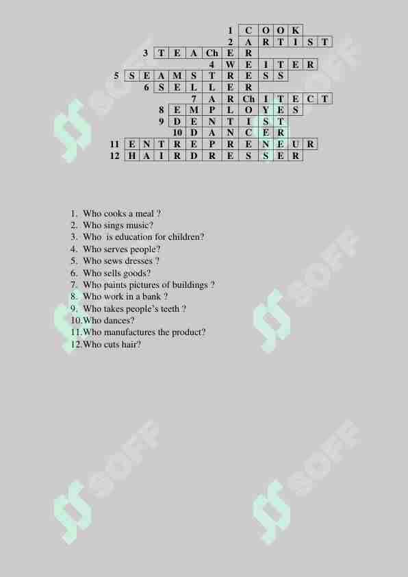 Ingliz tilidan KRASSWORD