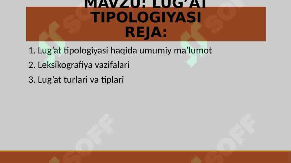 LUG’AT TIPOLOGIYASI