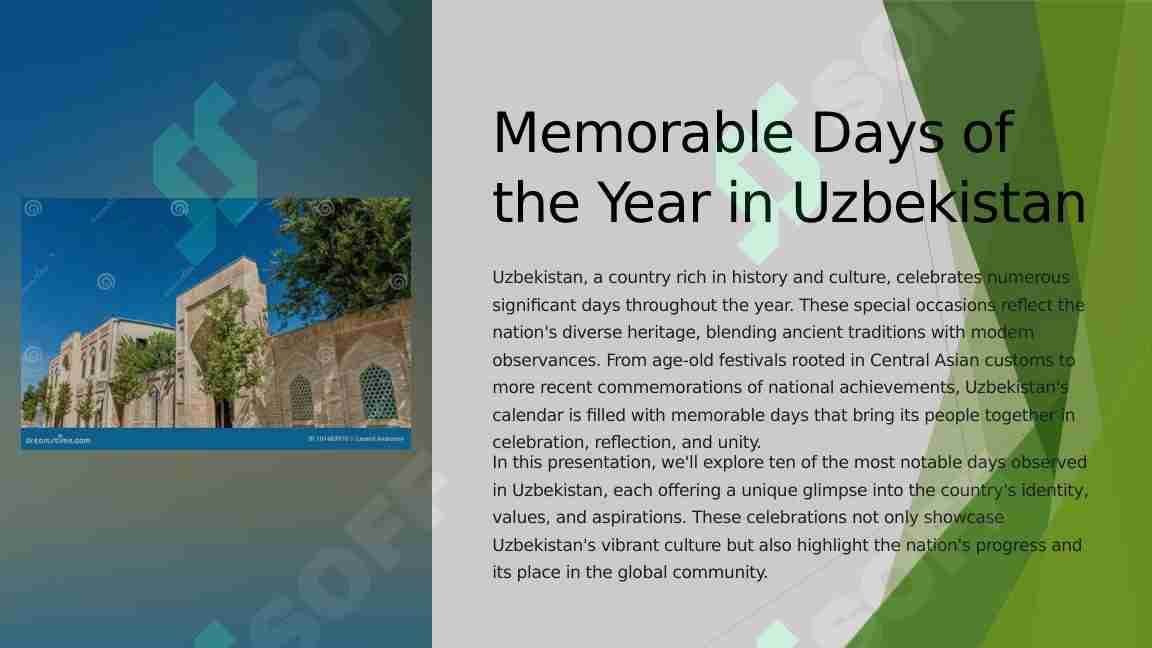 Memorable days of the year in Uzbekistan