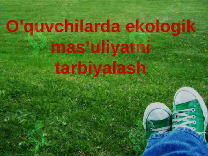 O'quvchilarda ekologik masuliyatni tarbiyalash