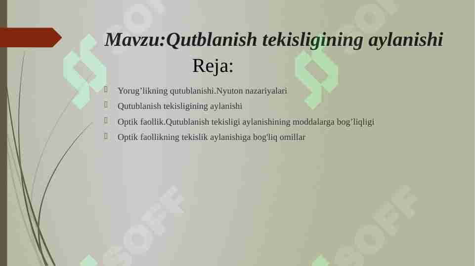 TAQDIMOT | QUTBLANISH TEKISLIGINING AYLANISHI