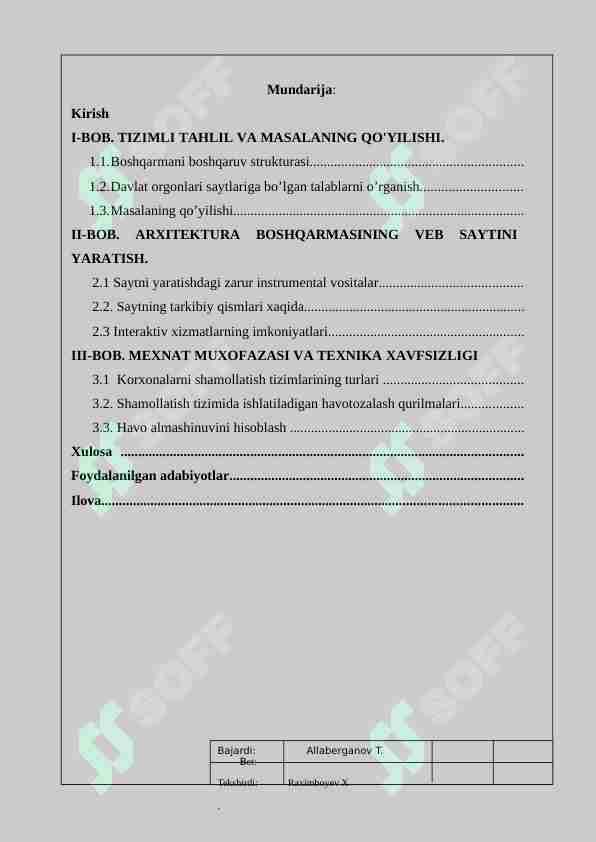 Saytni yaratishdagi zarur instrumental vositalar.