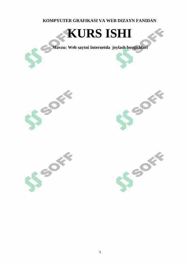 Web saytni Internetda  joylash bosqichlari