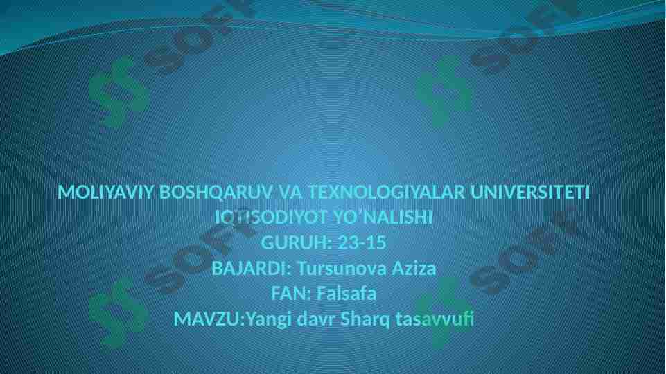 Yangi davr Sharq tasavvufi