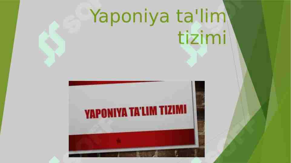 Yaponiya ta'lim tizimi