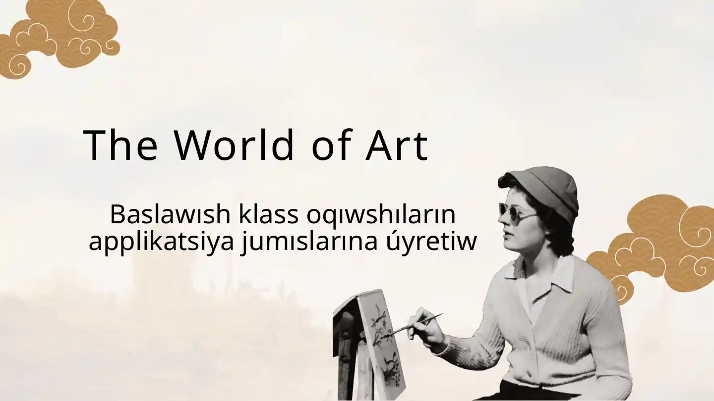 Baslawısh klass oqıwshıların applikatsiya jumıslarına úyretiw