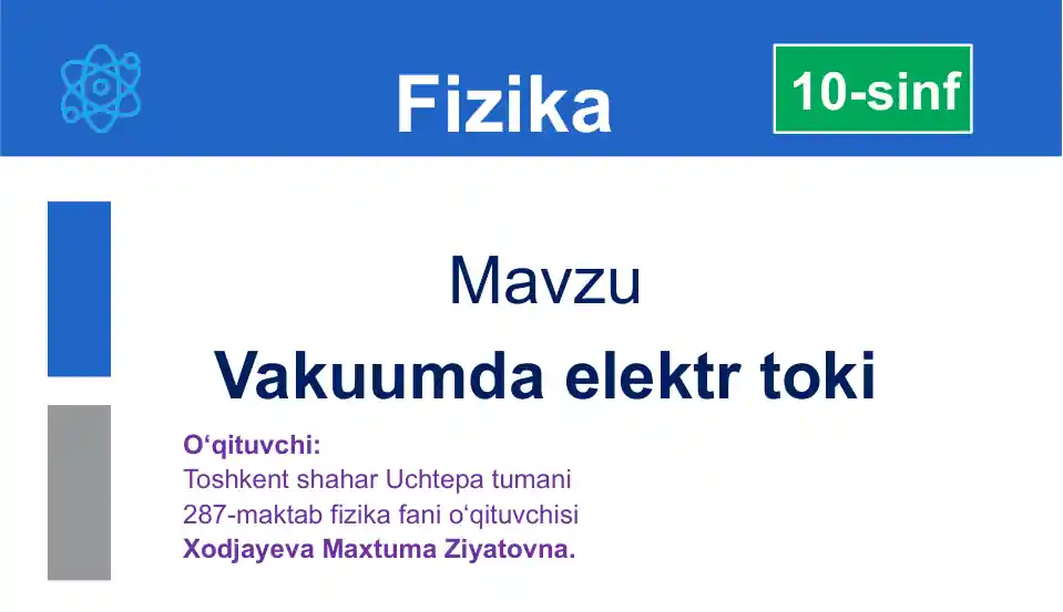 Vakuumda elektr toki
