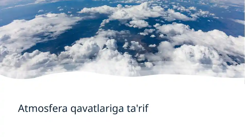 Atmosfera qavatlariga ta'rif​