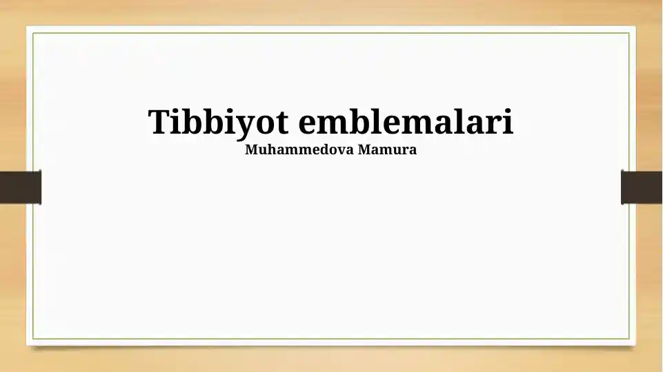 Tibbiyot emblemalari