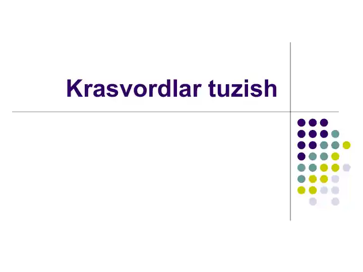 Krasvordlar