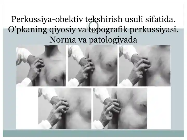 Perkussiya obektiv tekshirish usuli sifati