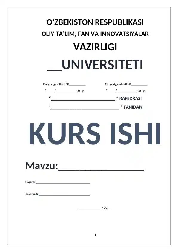 Sarob romani tahlili (Kurs ishi)