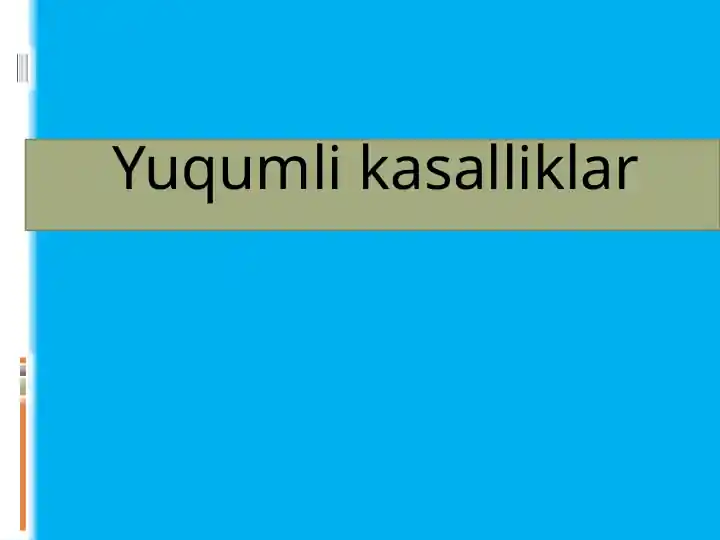 Yuqumli kasalliklar