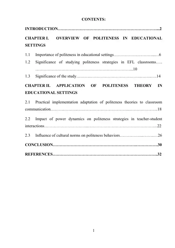 Politeness Strategies in English as a Foreign Language (EFL) Classrooms