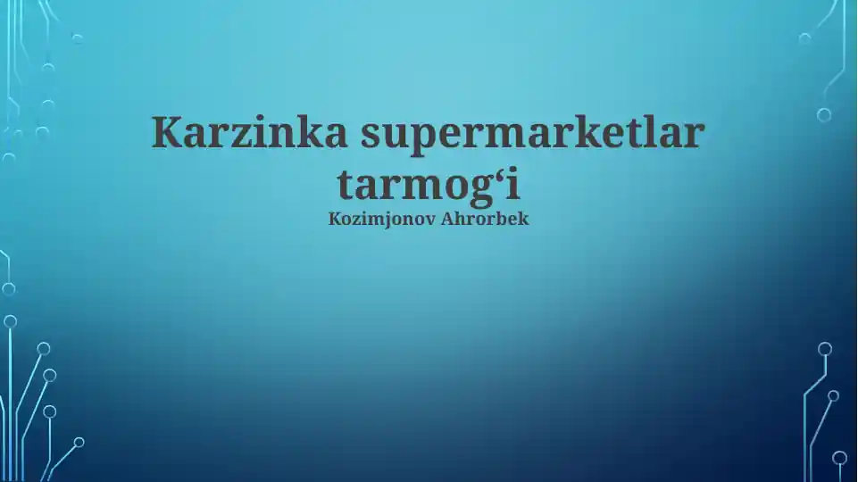 Karzinka supermarketlar tarmog‘i