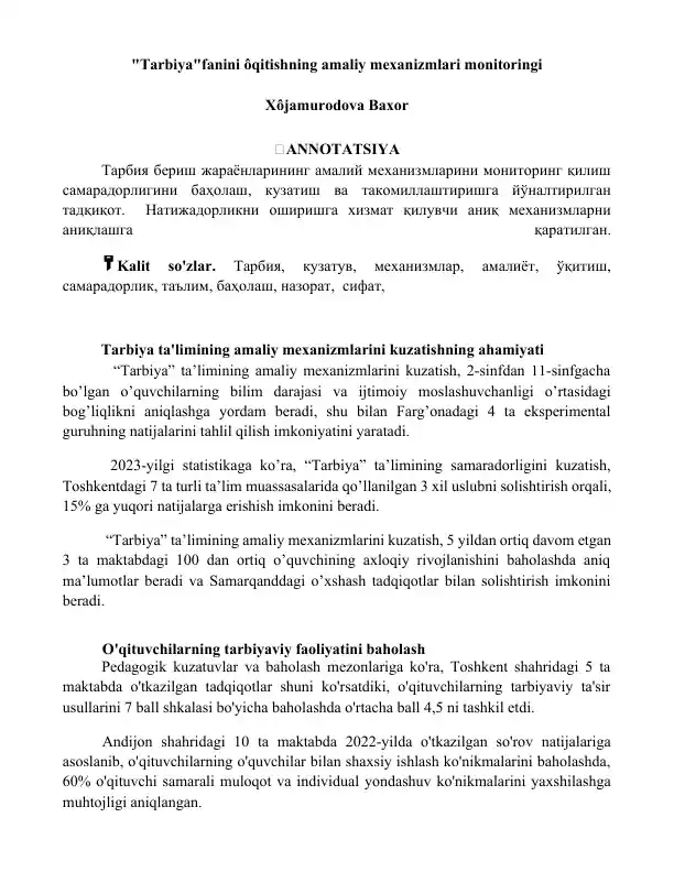 taqdimotlar-pedagogika-tarbiya-fanini-oqitishning-amaliy-mexanizmlari-monitoringi