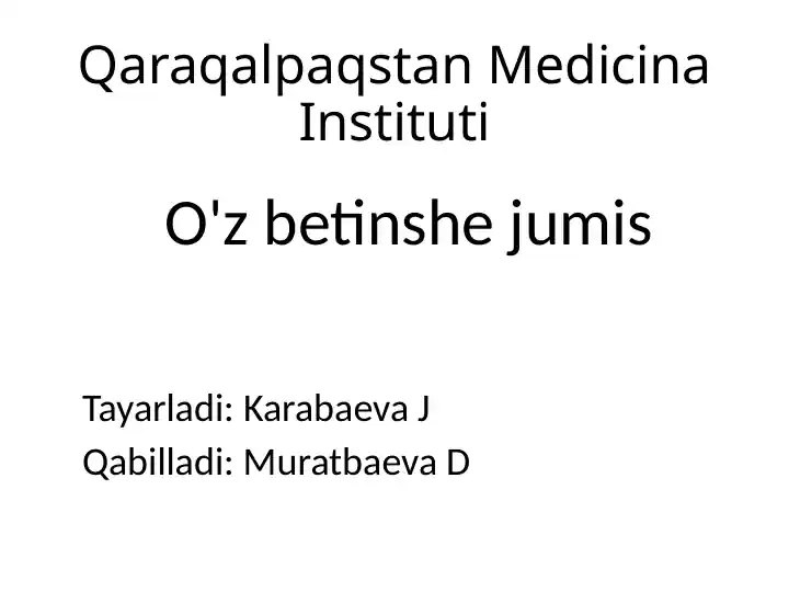 Qaraqalpaqstan Medicina Instituti