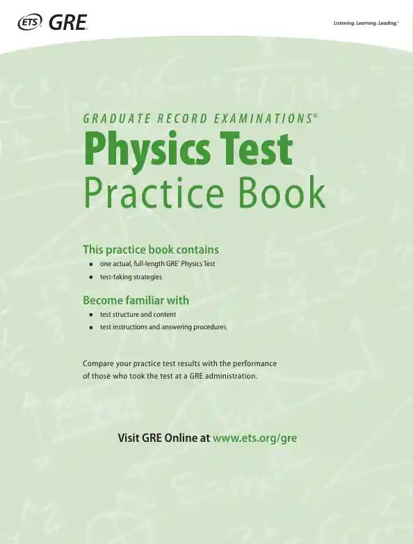 GRE Physics Test Practice Book