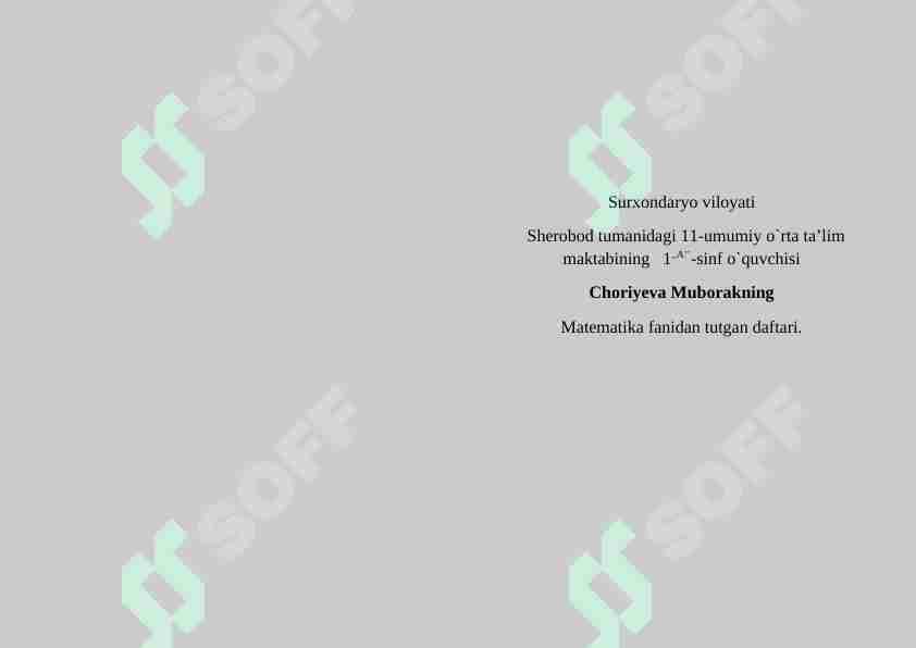 Daftar uchun muqova (betlik)