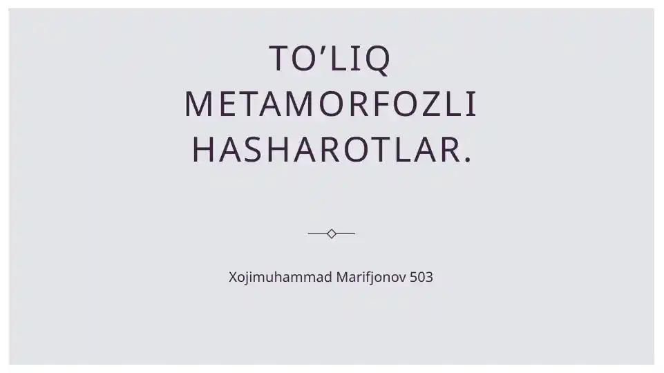 To'liq metamorfozli hasharotlar