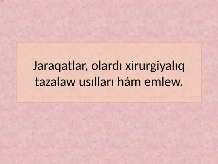Jaraqatlar