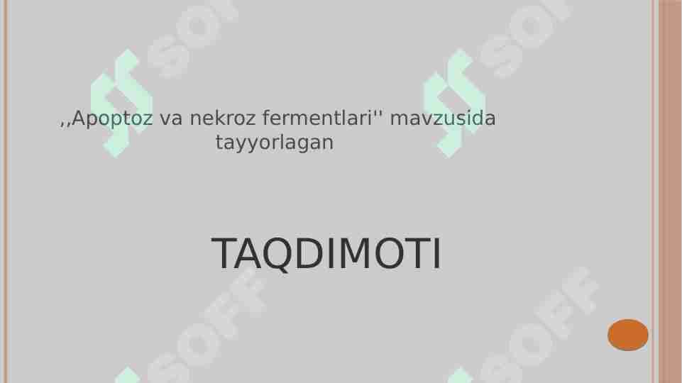 Apoptoz va nekroz fermentlari