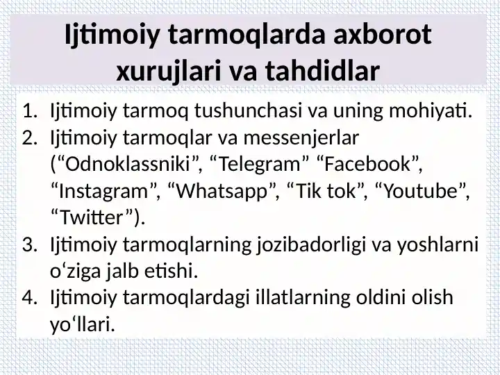 dinshunoslik-asoslari-ijtimoiy-tarmoqlarda-axborot-xurujlari-va-tahdidlar