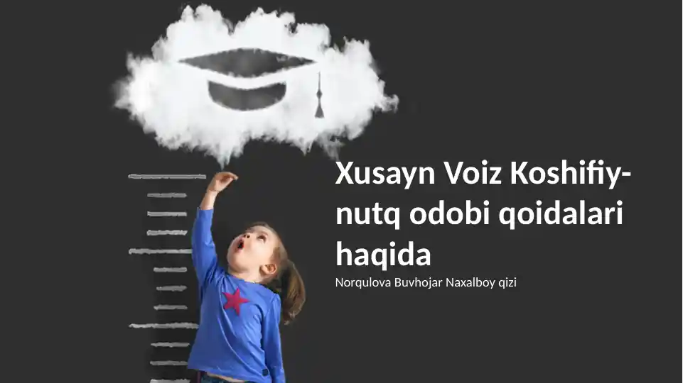 Xusayn Voiz Koshifiy-nutq odobi qoidalari haqida