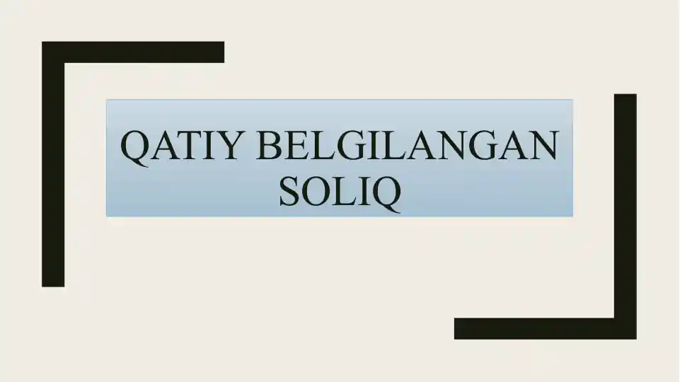 Qatiy belgilangan soliq