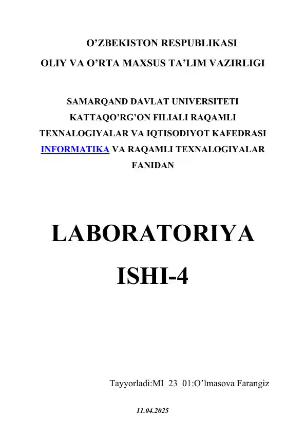 my.gov.uz platformasi bilan tanishish mavzusida hisobot