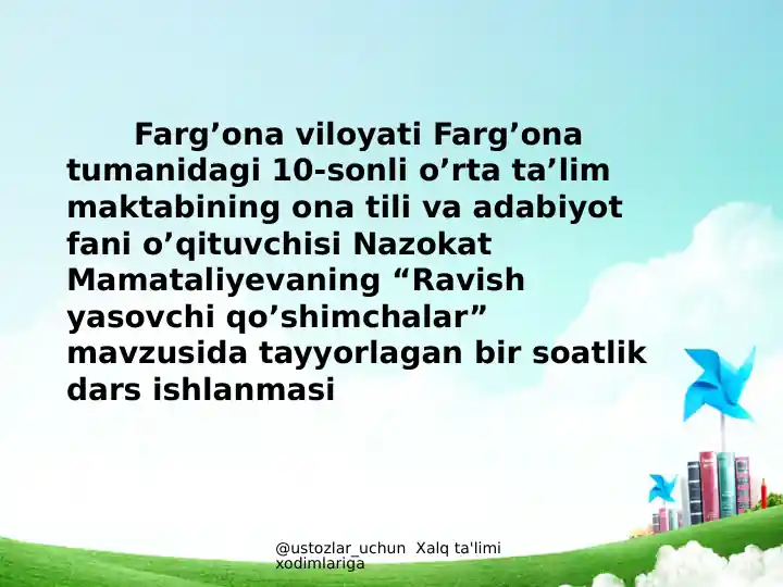 Ravishyasovchi qo’shimchalar