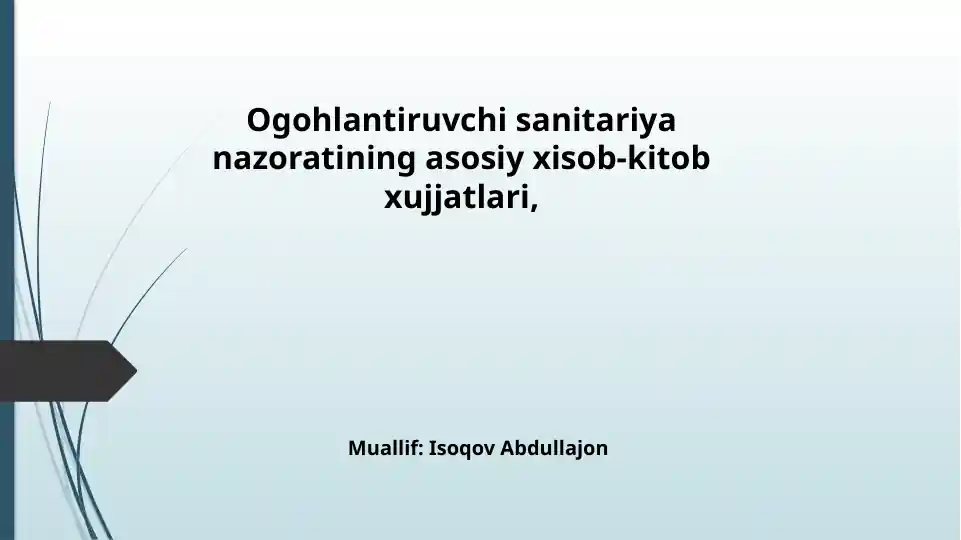 Ogohlantiruvchi sanitariya nazorati