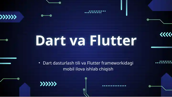 Dart dasturlash tili va Flutter frameworkidagi mobil ilova ishlab chiqish