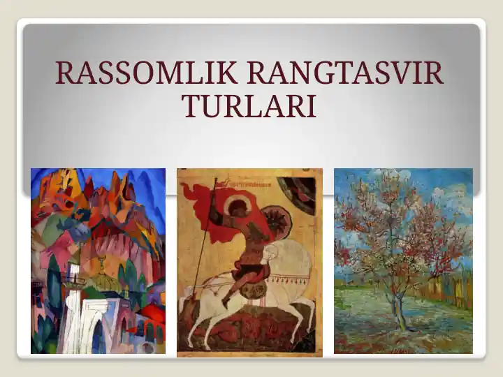 Rassomlik rangtasvir turlari