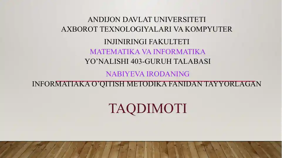 Animatsiya effektini qo'shish