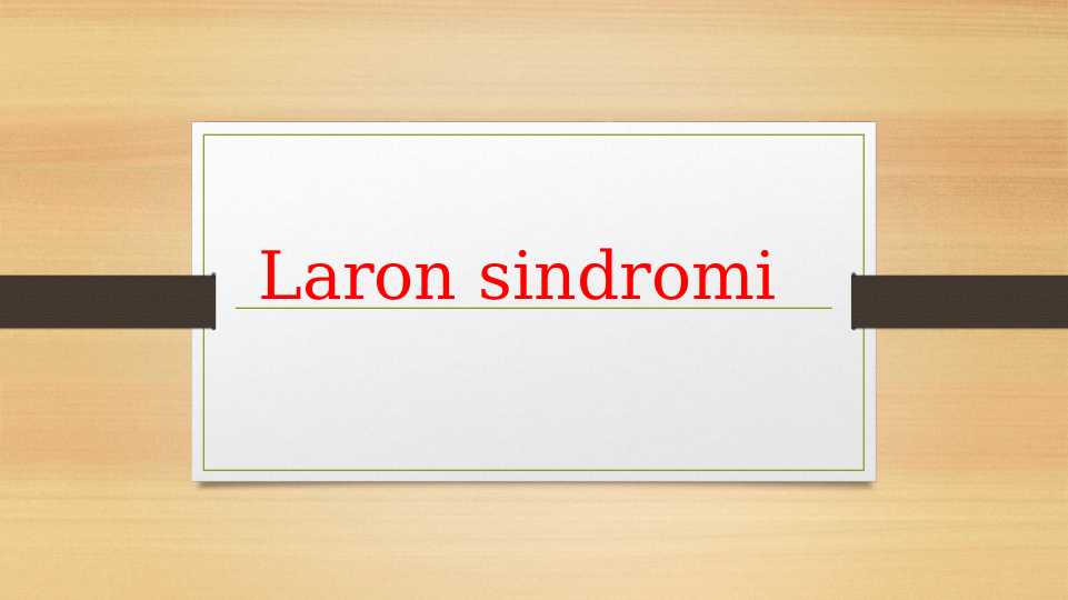 Laron sindromi