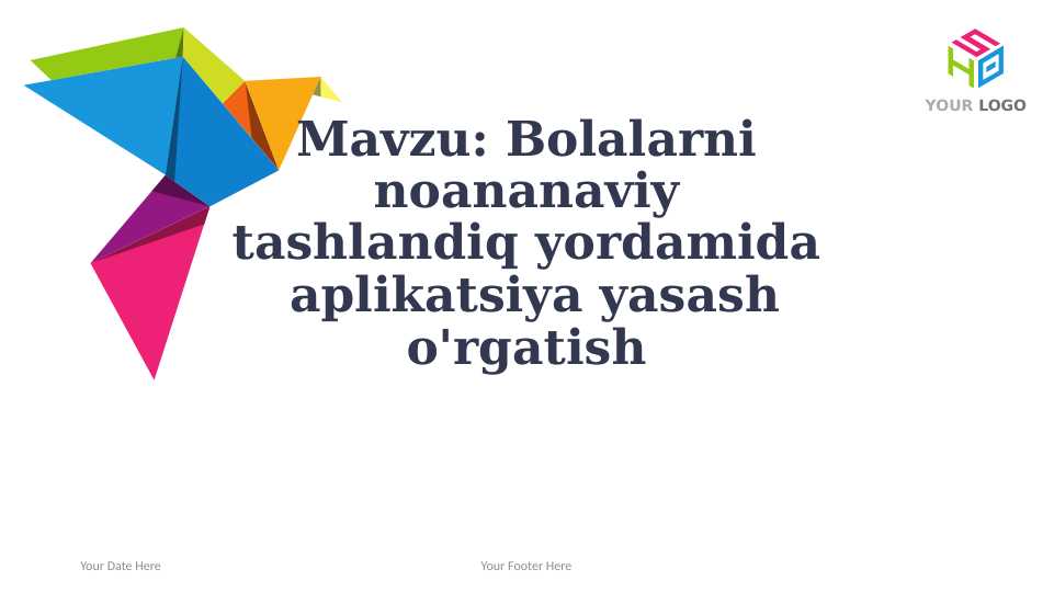 Bolalarni noananaviy tashlandiq yordamida aplikatsiya yasash o'rgatish