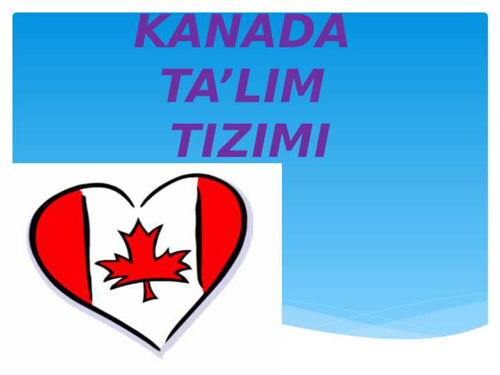 Kanada ta’lim tizimi