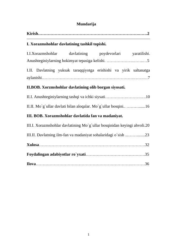 Xorzmshohlar davlatining olib borgan siyosati