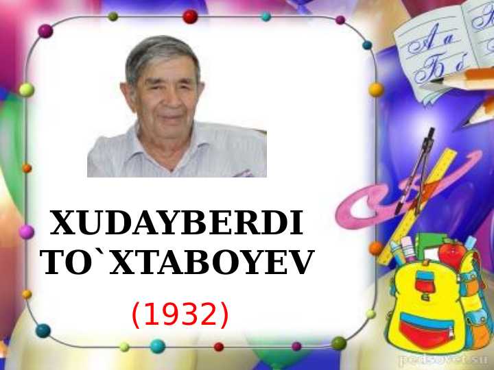 XUDAYBERDI TO`XTABOYEV