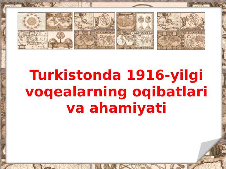 Turkistonda 1916-yilgi voqealarning oqibatlari va ahamiyati